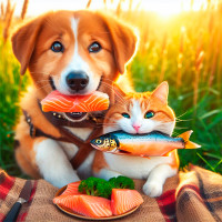 Beneficios aceite salmón en perros y gatos