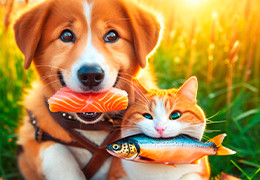 Beneficios del aceite de salmón en perros y gatos