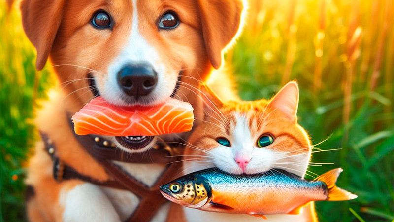 Beneficios del aceite de salmón en perros y gatos